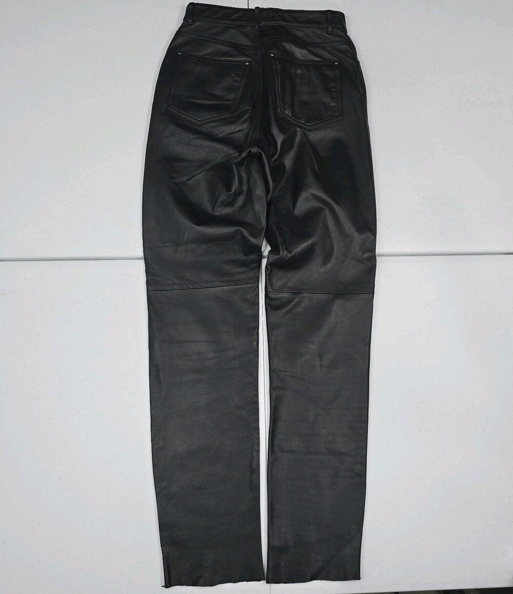 Vintage 90s Women 6 Wilsons Leather genuine leather pants 26"x32" Motorcycle